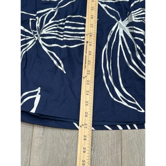 RSVP by Talbots Women's Blue Silver Floral Pleated Zip A-line Skirt Size 22WP - Picture 13 of 13